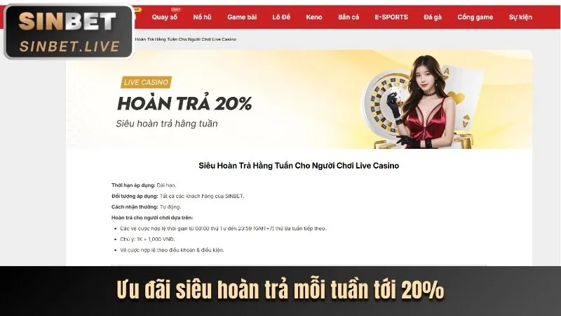 Hoàn trả Slot hàng tuần